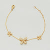 14KY 0.50CTW DIAMOND 3 BUTTERFLY BRACELET