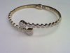 10KT 1.25- 1.29CT D-BYPASS BANGLE "HEART" BAGUETTES