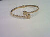 10KT 0.87CT D-BYPASS BANGLE