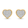 CLOSEOUT 10KT 0.04-0.05CT D-EARRINGS "HEART"