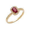 14KY 0.20CTW DIAMOND & RUBY PROMISE RING